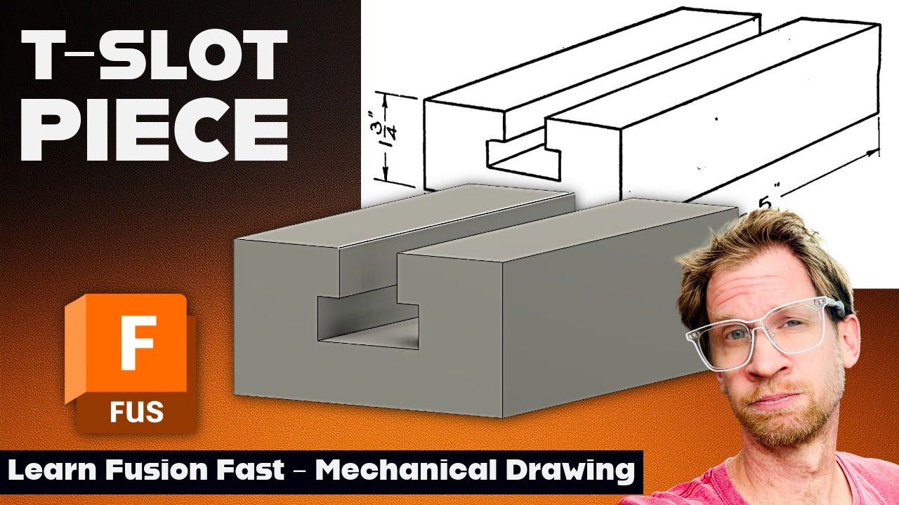 Учебное пособие по созданию Т-образных пазов в Autodesk Fusion: ограничения эскиза, размеры и сим...