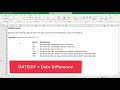 Excel DATEDIF Formel - Datumsunterschied berechnen [Alter, Geburtsdatum, Datumsdifferenzen]