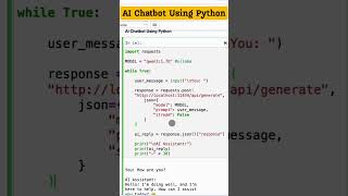 Build AI Assistant Using Python + Ollama 🤖 #ai #ollama