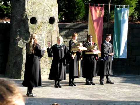 singing in the Court yard area at Hogsmeade, Unive...