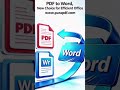 PDF to Word,New Choice for Efficient Office