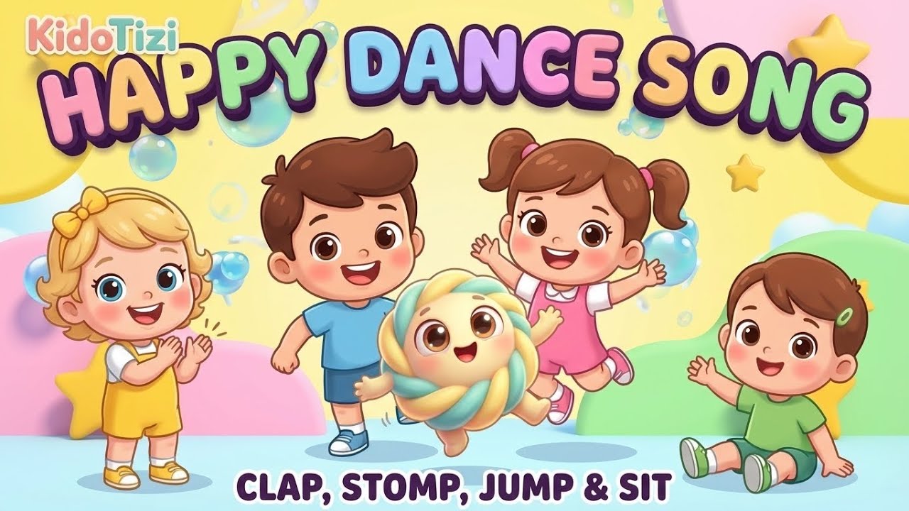 Happy Dance Song for Kids | Clap, Stomp, Jump & Sit – Fun Baby Music ...