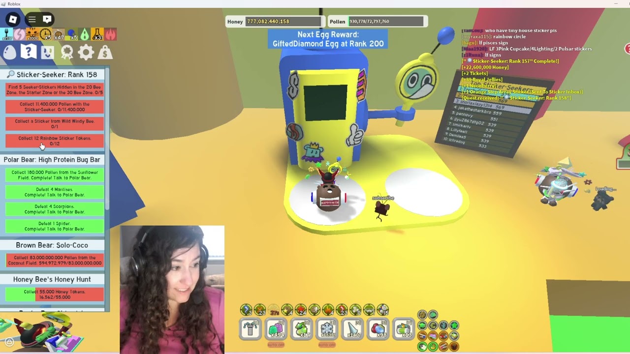 RANK 157 STICKER SEEKER  BEE SWARM SIMULATOR