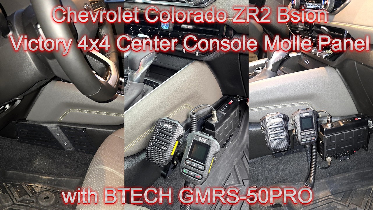 25 Chevrolet Colorado ZR2 Bison | Центральная консоль Victory 4x4 с установкой BTECH GMRS-50PRO