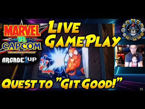 Arcade1Up Marvel vs Capcom LIVE Game Play - Tryin to Git Good!! from Kongs-R-Us