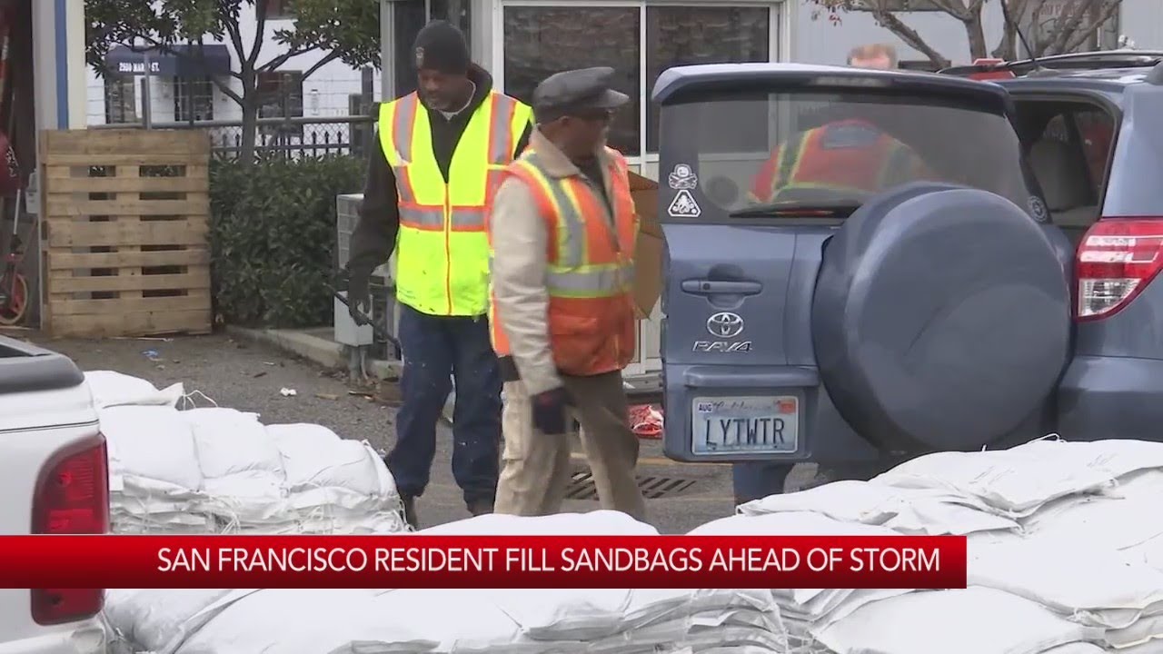 San Francisco residents fill sandbags ahead of storm YouTube