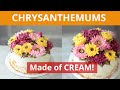 Flower cake. How to make chrisantemum. Cream decoration. Malinovka.