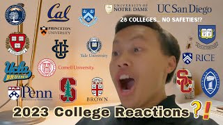 2023 college reactions (20+ schools: ivies, uc’s, usc, stanford, cal states, etc.)