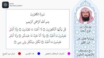 سورة الكافرون | برواية قنبل عن ابن كثير │ يوسف بن نوح أحمد