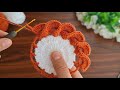 Wow super easy very useful crochet beautiful motif crochet coaster  supla bardak altl yapm
