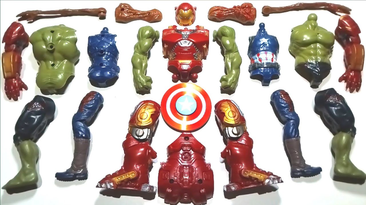 UNBOXING AVENGERS! Hulk Buster, Captain America, Sirenhead, Hulk Smash