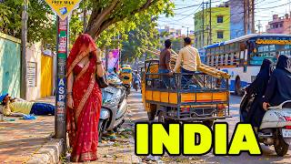 India's Real Streets in 4K HDR — No Talking, Just Ambient Street Sounds 🇮🇳