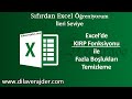 Excel Eğitim Dersleri 113 - Kırp Fonksiyonu ile Fazladan Yazılmış Boşlukları Temizleme