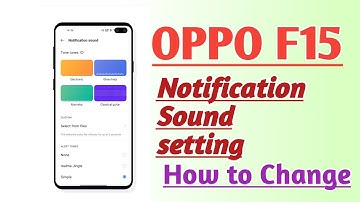 OPPO F15 Notification Sound setting How to Change