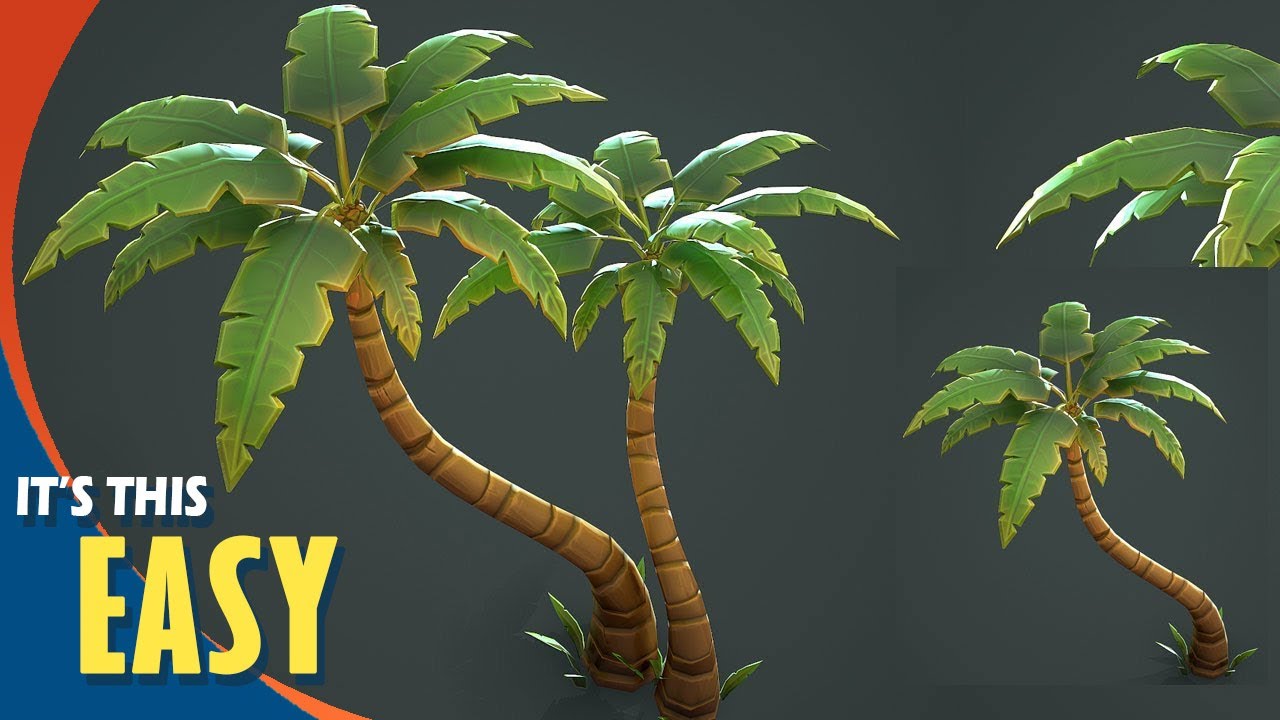 how to make palm tree zbrush