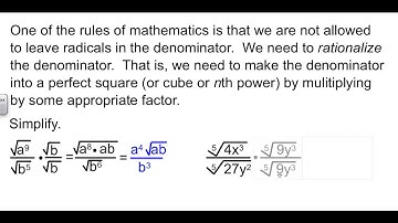 Alg 2 6-5 Operations with Radical Expressions