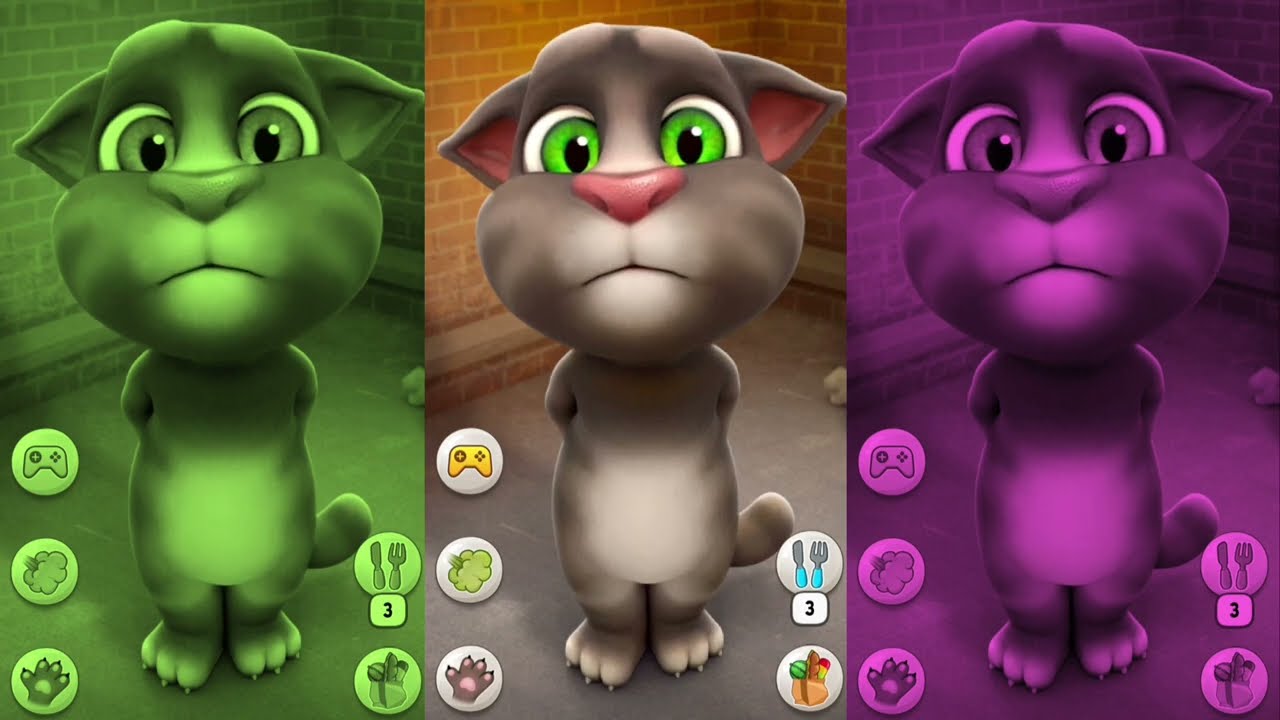 Talking Tom Cat Funny Colours Gameplay 