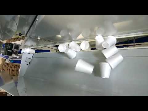 6 oz EPS cup production line with manual sleeving - video from Thermoware