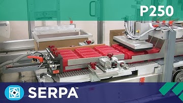 P250 Top load case packer running pharmaceutical bottles