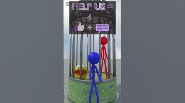 HELP Pacman and Friends to See only solution 🙏🙏😂 #friendship #pacman #stickman