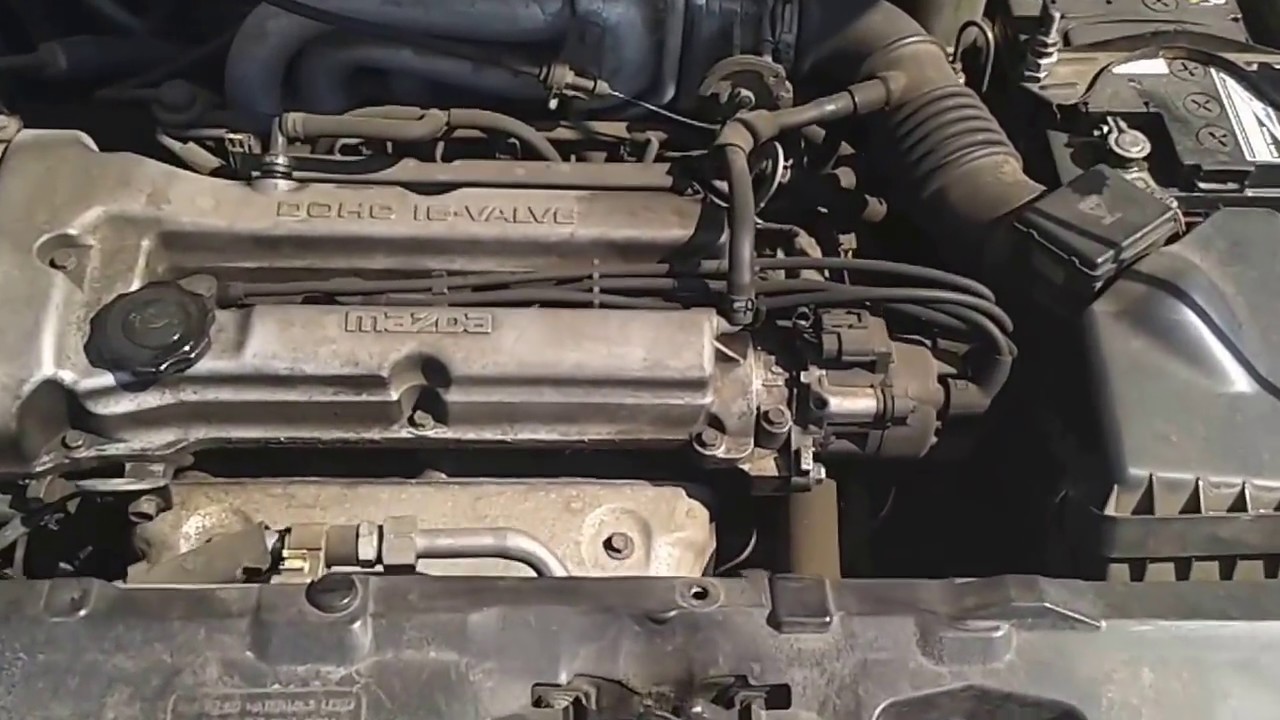 Mazda 323 1.5 engine start - YouTube