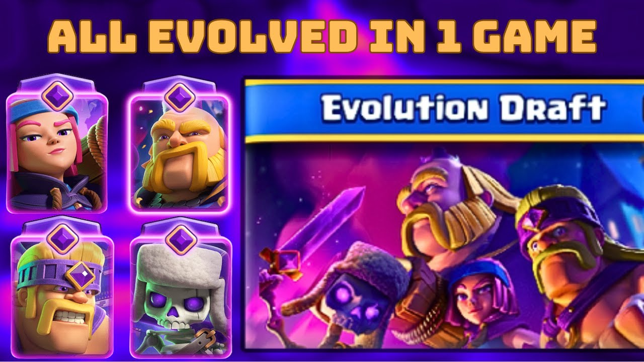 Clash Royale - Build a deck to use the power of Card Evolutions ⚡ The  Evolution Draft Event is live now! ⚡ #cardevolution #clashroyale