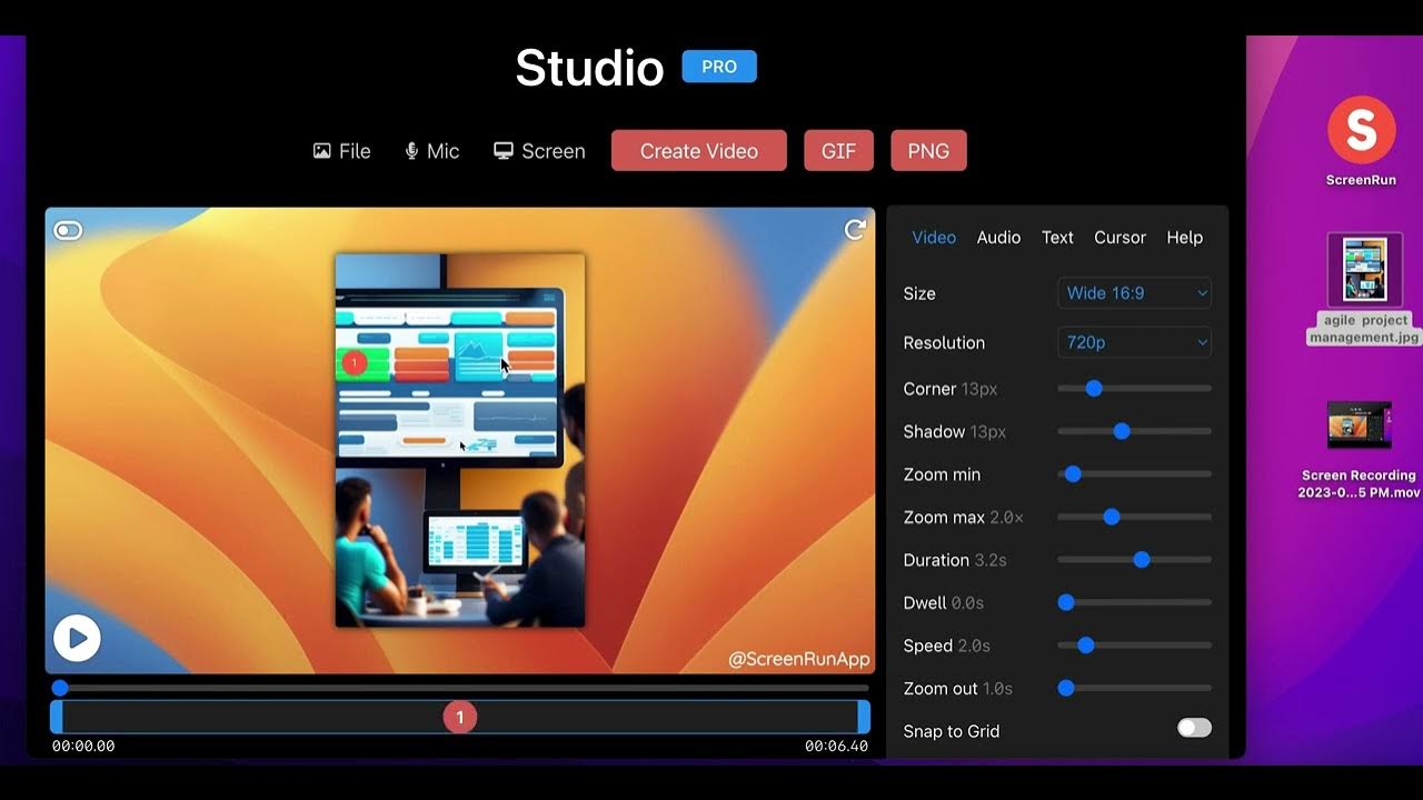 ScreenRun App tutorial 1 how to create videos of images and