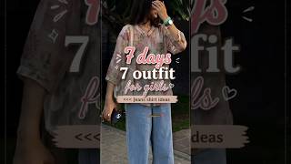 7 days 7 outfit ideas for girls 🎀✨ #aesthetic#meesho#shorts#shirts#fashion#fyp#ootd#pinterest#outfit