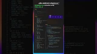 Navigation icon Animation using html , css & js#shots #youtube #htmlcss  #navigation #website #viral