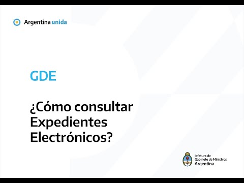 GDE - ¿Cómo consultar Expedientes Electrónicos?