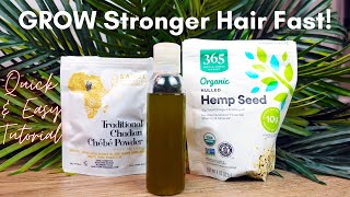 How to Make Growth Oil for Curly Hair | Chebe and Hemp DIY Oil for Curly Hair Growth and Thickness