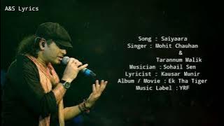 Saiyaara Full Song With Lyrics by Mohit Chauhan