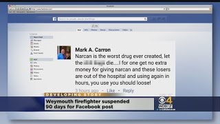 Weymouth Firefighter Suspended For Facebook Post
