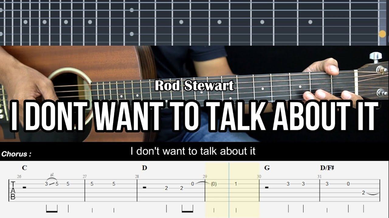 I Dont Want To Talk About It - Rod Stewart | EASY Guitar Tutorial - Guitar Lessons TABS