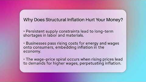 Why Does Structural Inflation Hurt Your Money? - Inflation Insight Channel