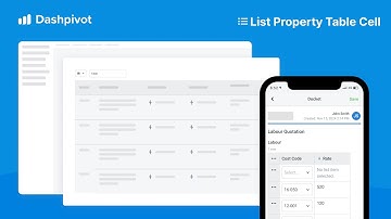 Dashpivot - List Property Table Cell Overview