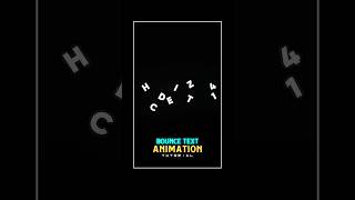 Bounce Text Animation Tutorial in CapCut ☠️🔥| Smooth Text Effect | CapCut Editing | #shorts