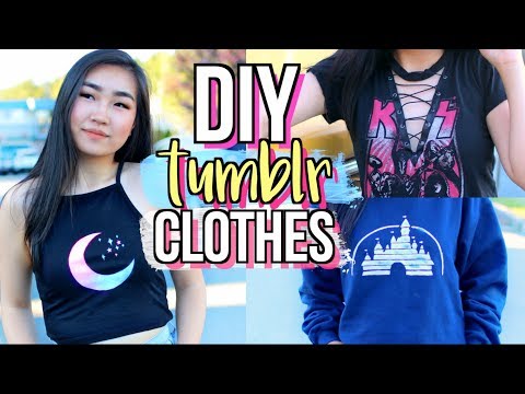 DIY Tumblr Clothes WITHOUT Transfer Paper! Part 2 | JENerationDIY