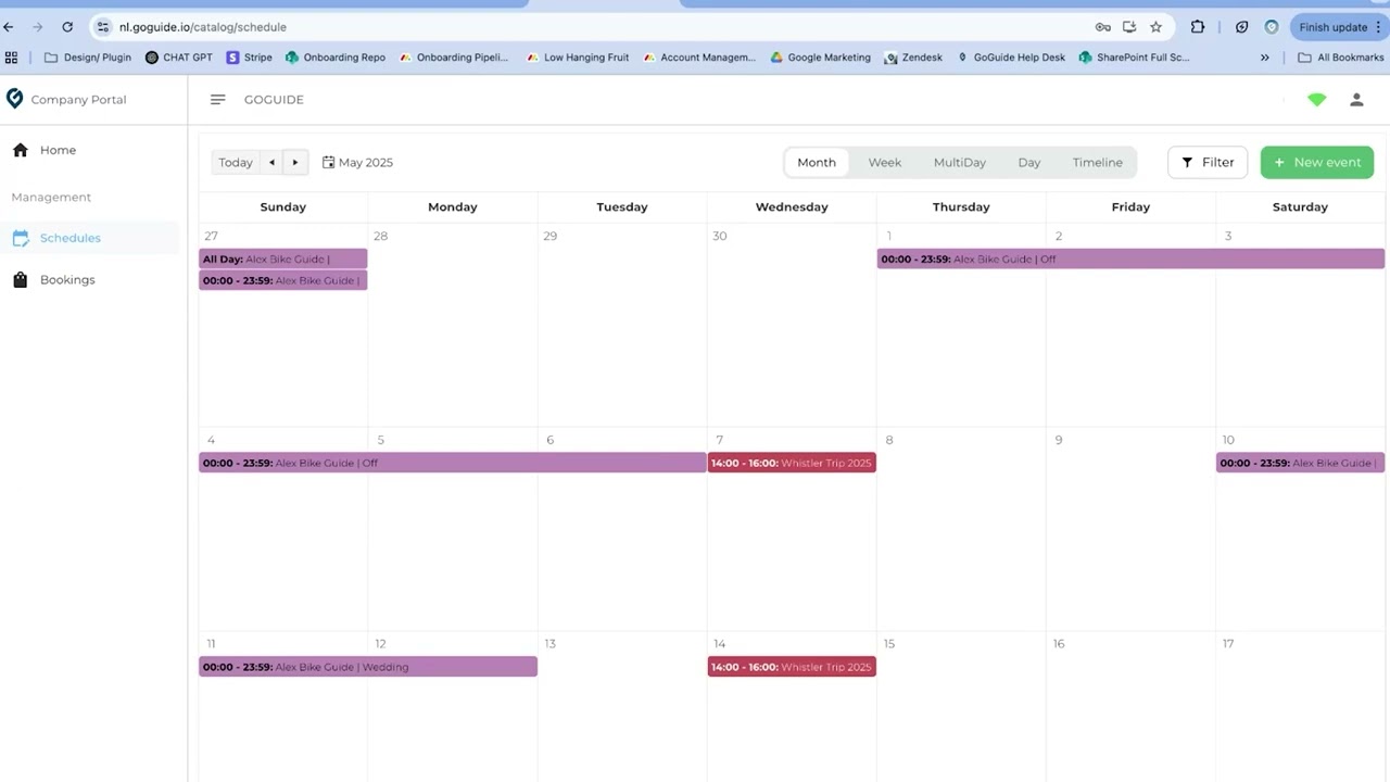 How to View Your Upcoming Trips in GoGuide (Guide Tutorial)