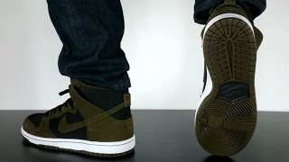 Terapia dialecto acerca de NIKE SB DUNK HIGH PRO dark loden dark loden black white - YouTube