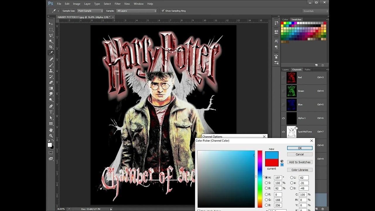 tutorial in photoshop cs6 using colors  Separation  Create 7- Spot Colors