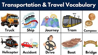 Transportation and Travel Vocabulary in English | Words with Pictures for Beginners