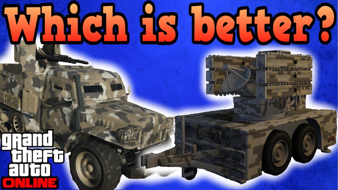 Half-track vs Anti-aircraft trailer - GTA Online