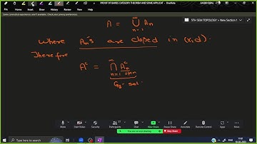 PROOF OF BAIRES CATEGORY THEOREM.
