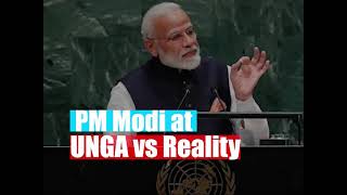 PM Modi at UNGA Vs Reality