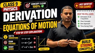 Equations of Motion Derivation in One Shot ⚡ | Class 9 Physics