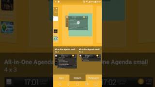 Adding All-in-One Agenda widget to home screen via touch and hold screenshot 1