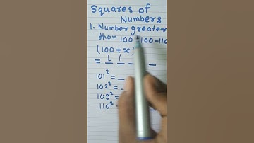 Square of Numbers greater than 100 (101-110) | #Shorts