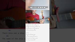 Video thumbnail of "WELLERMAN on Acoustic guitar || Chords #lyrics #guitartutorial #chords #wellerman #nathanevans"