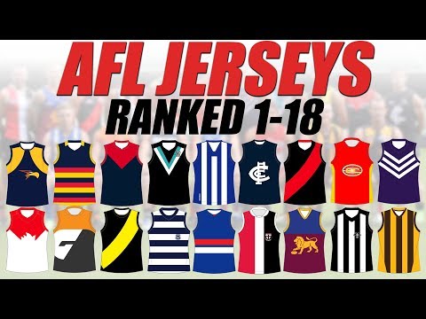 AFL Jerseys Ranked 1-18 - YouTube